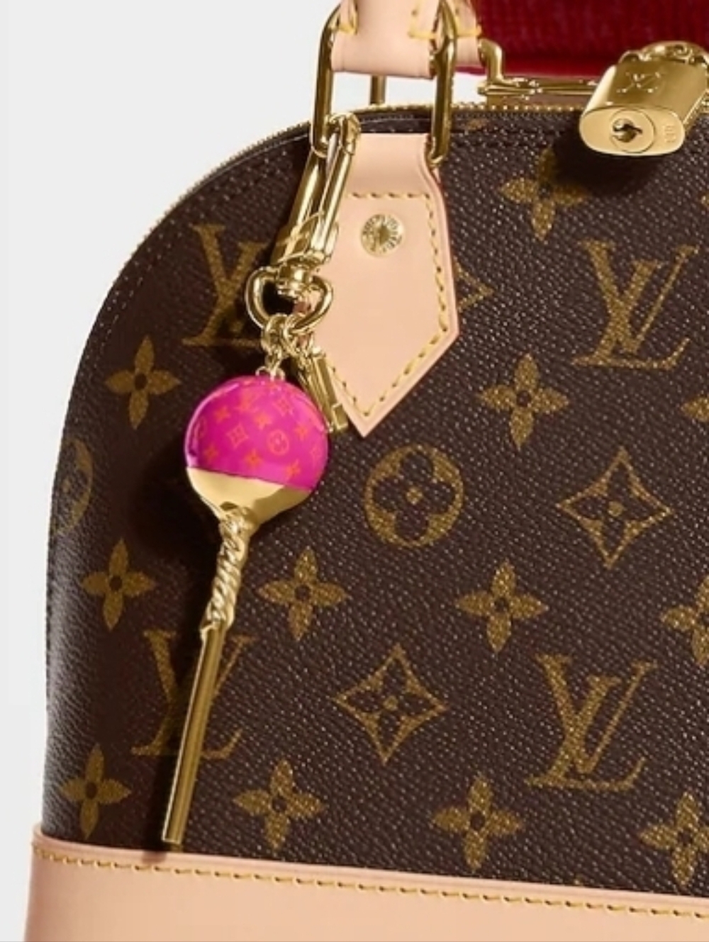 Sweets Pink Monogram Bag Charm